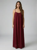 STUNNING BACKLESS MAXI DRESS - DEEP RED