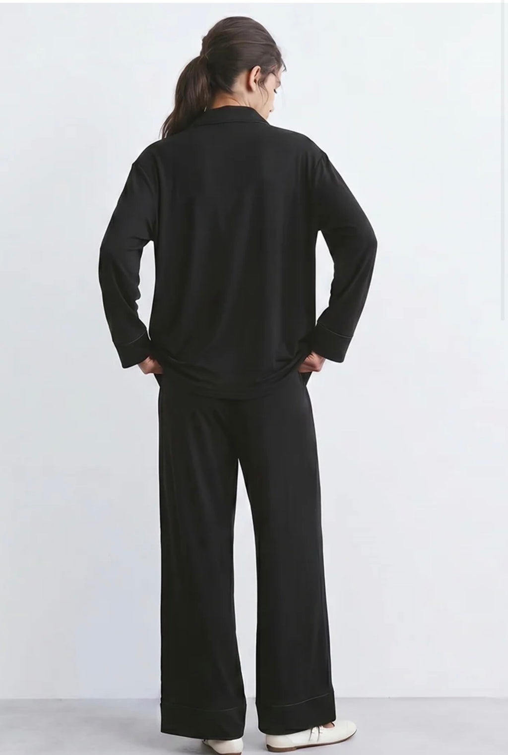 Cloud Pajama Set - Black