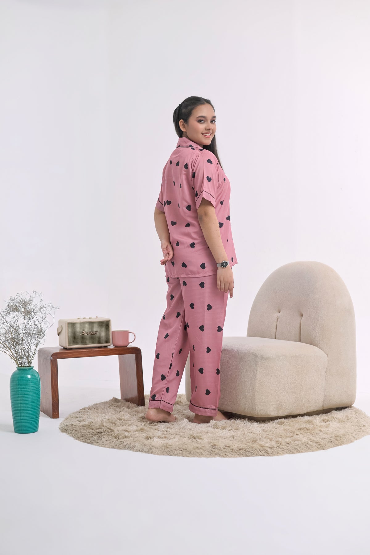 Somnia - Swiss Lawn PJ set - Black Heart