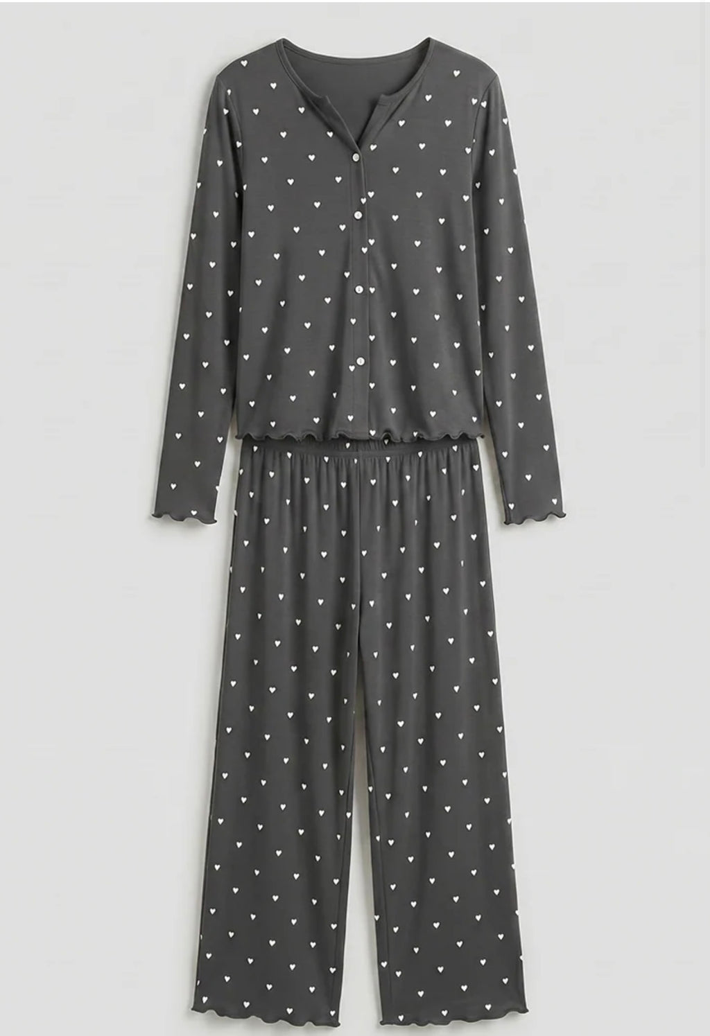 Ivory Dream Set (Heart Printed) - Silent Grey