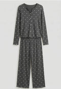 Ivory Dream Set (Heart Printed) - Silent Grey