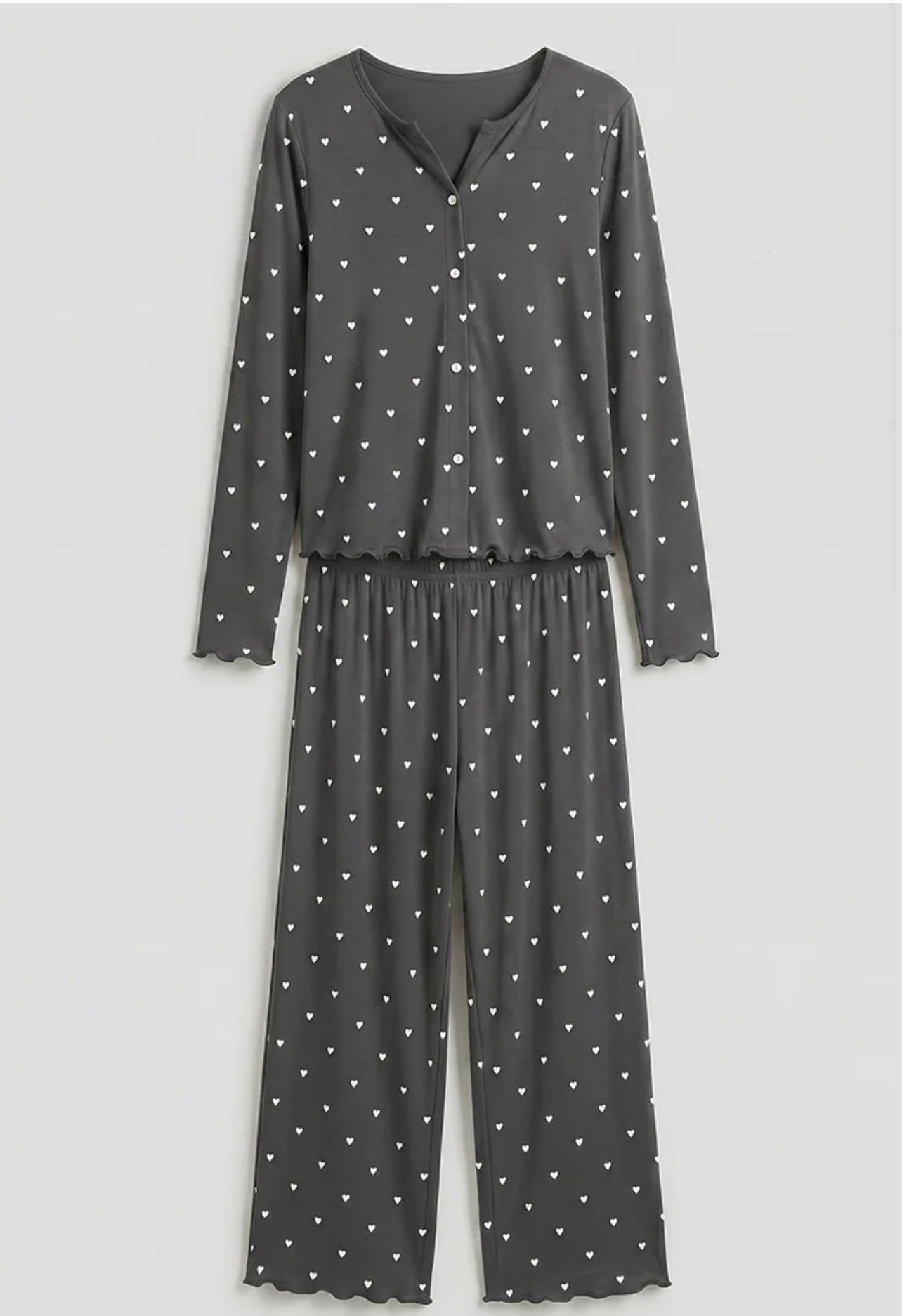 Ivory Dream Set (Heart Printed) - Silent Grey
