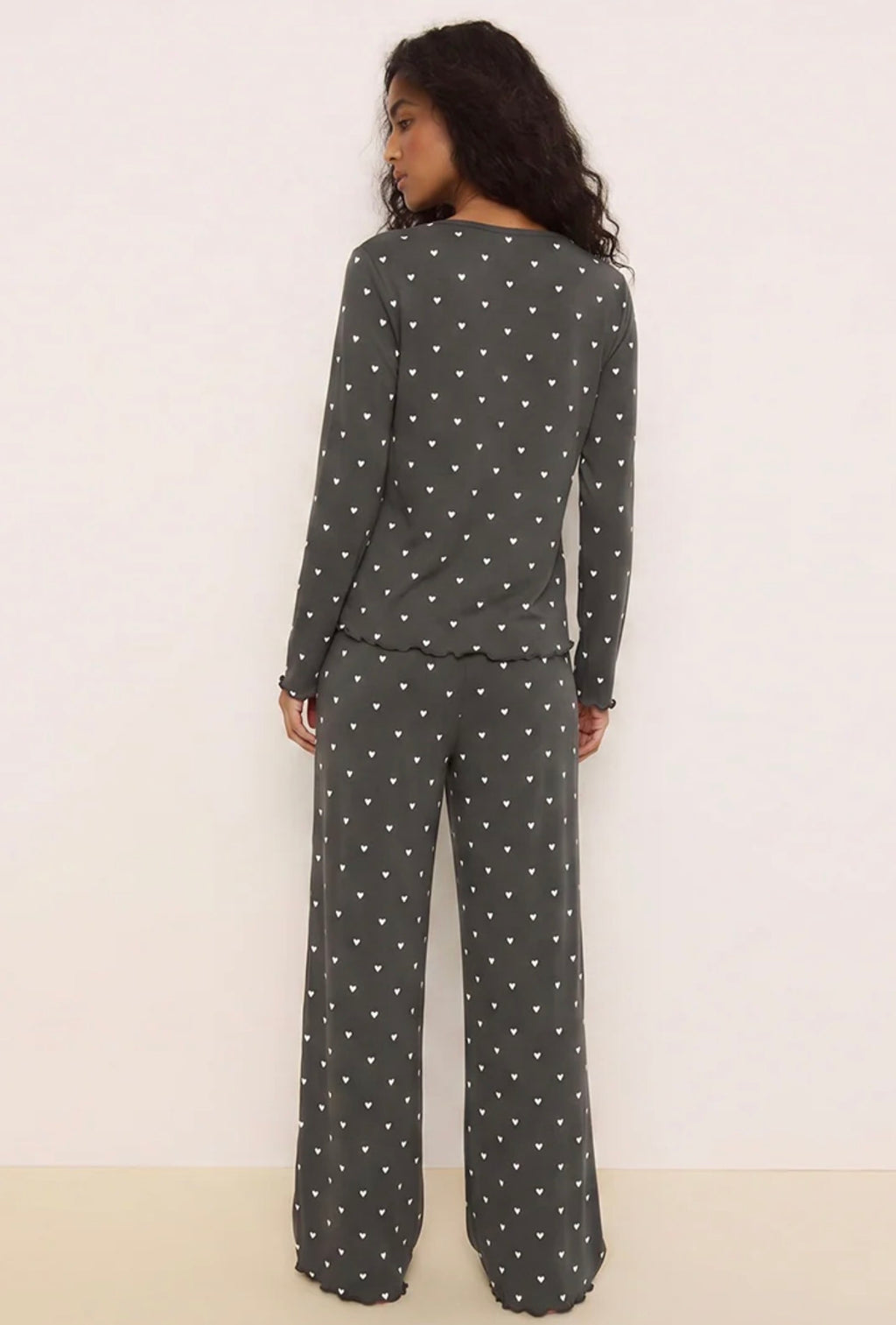 Ivory Dream Set (Heart Printed) - Silent Grey