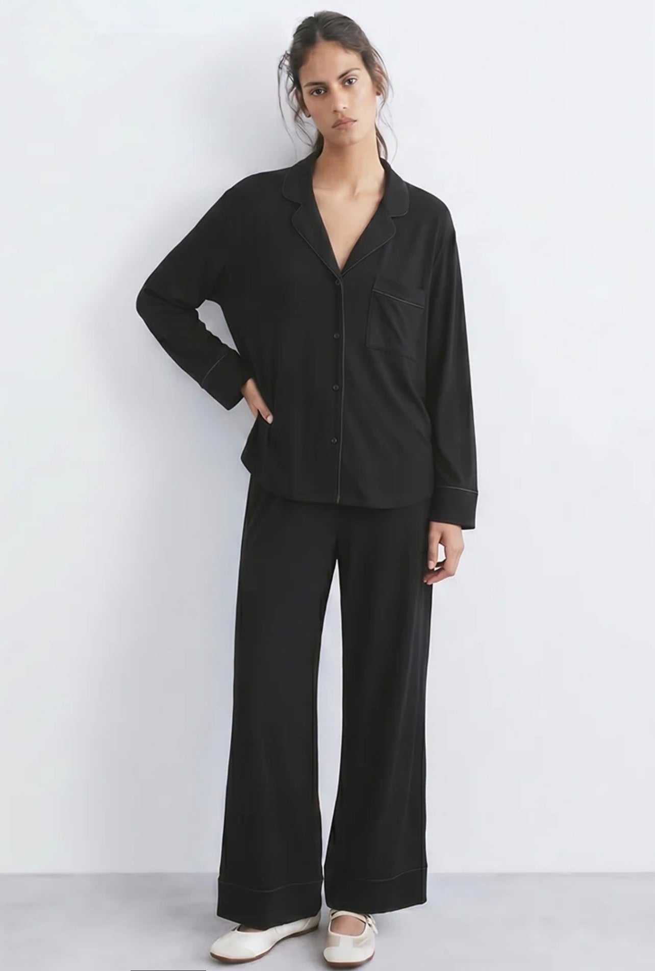 Cloud Pajama Set - Black