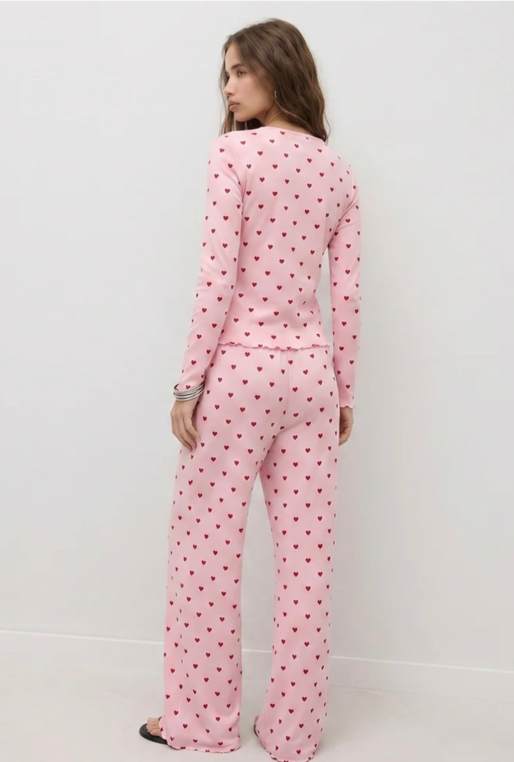 Ivory Dream Set (Heart Printed) - Nude Pink