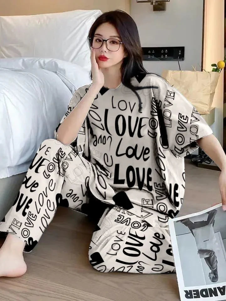 DROP SHOULDER PJ SUIT - BIEGE