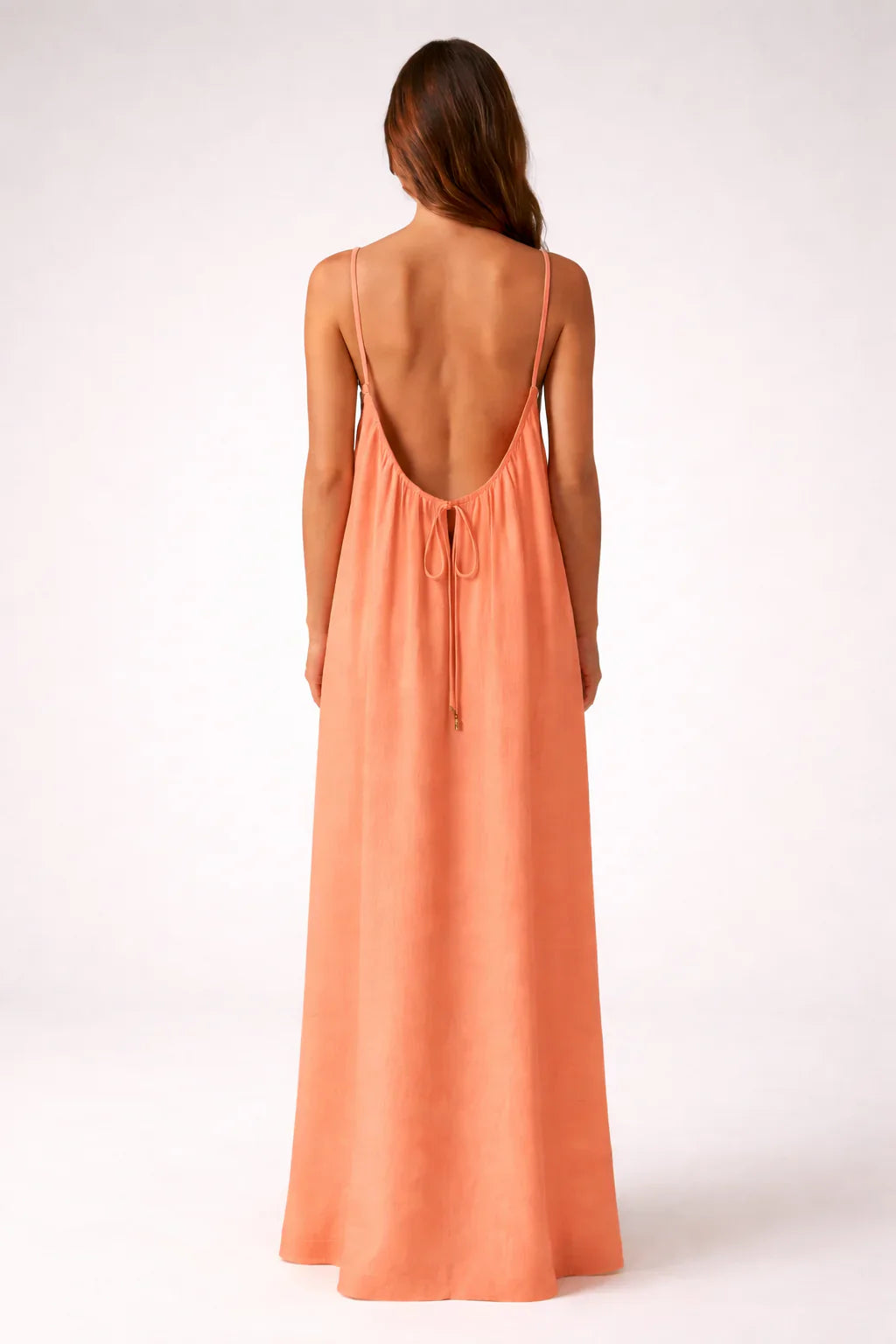 STUNNING BACKLESS MAXI DRESS - DUSTYROSE