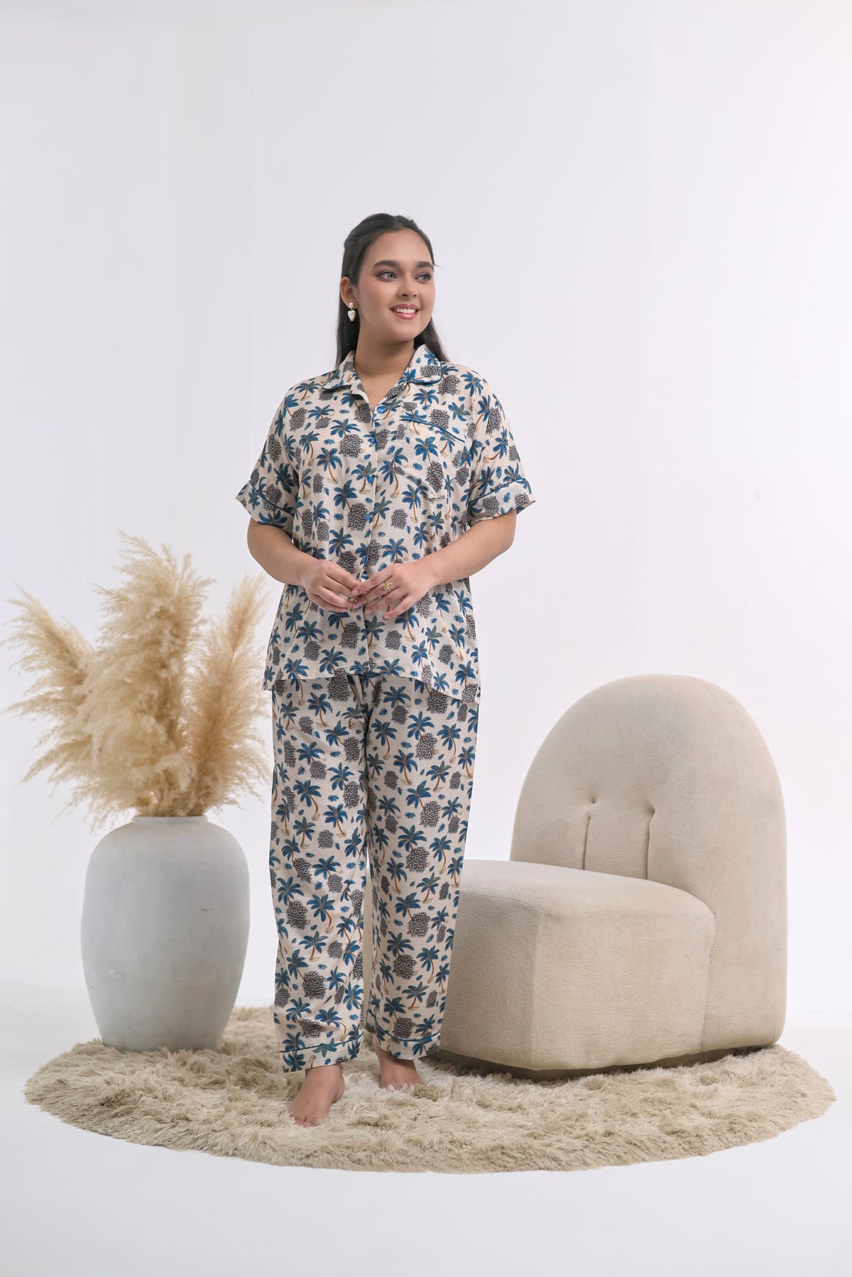 Somnia - Swiss Lawn PJ Set - Forest Whisper