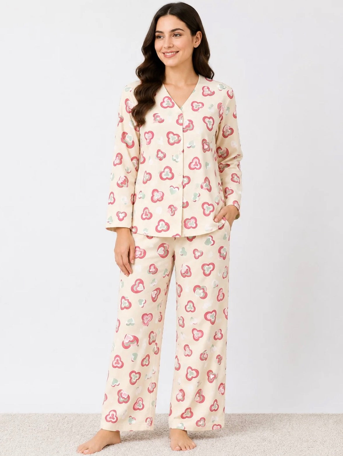 BARBARY V-NECK CO-ORD SET'S SBSVJ-09