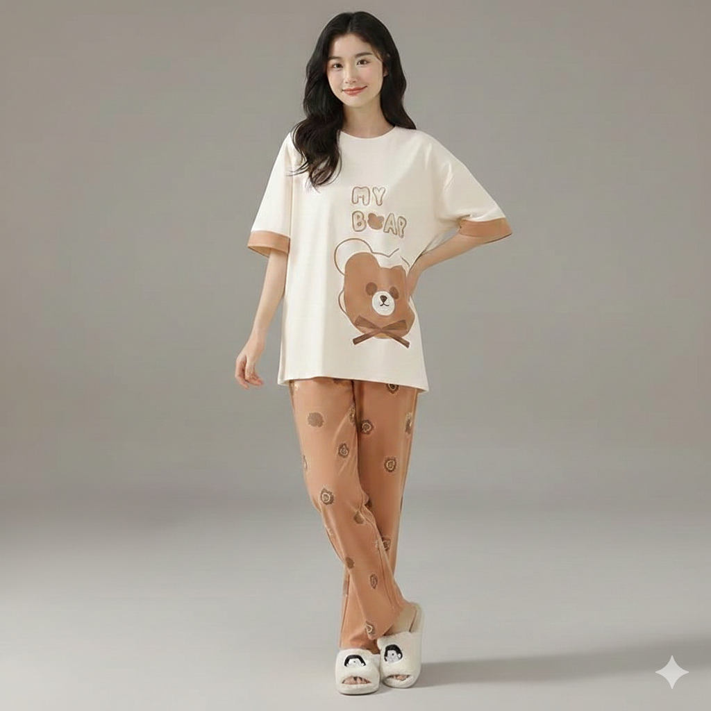 SR-MY BEAR PRINTED NIGHT SUIT
