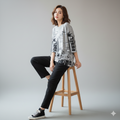 PLANET PRINTED PJ SUIT - GREY