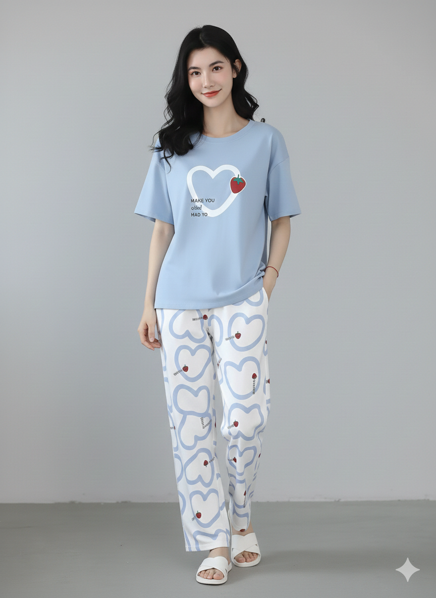 STRAWBERY HEART SKYBLUE - P11