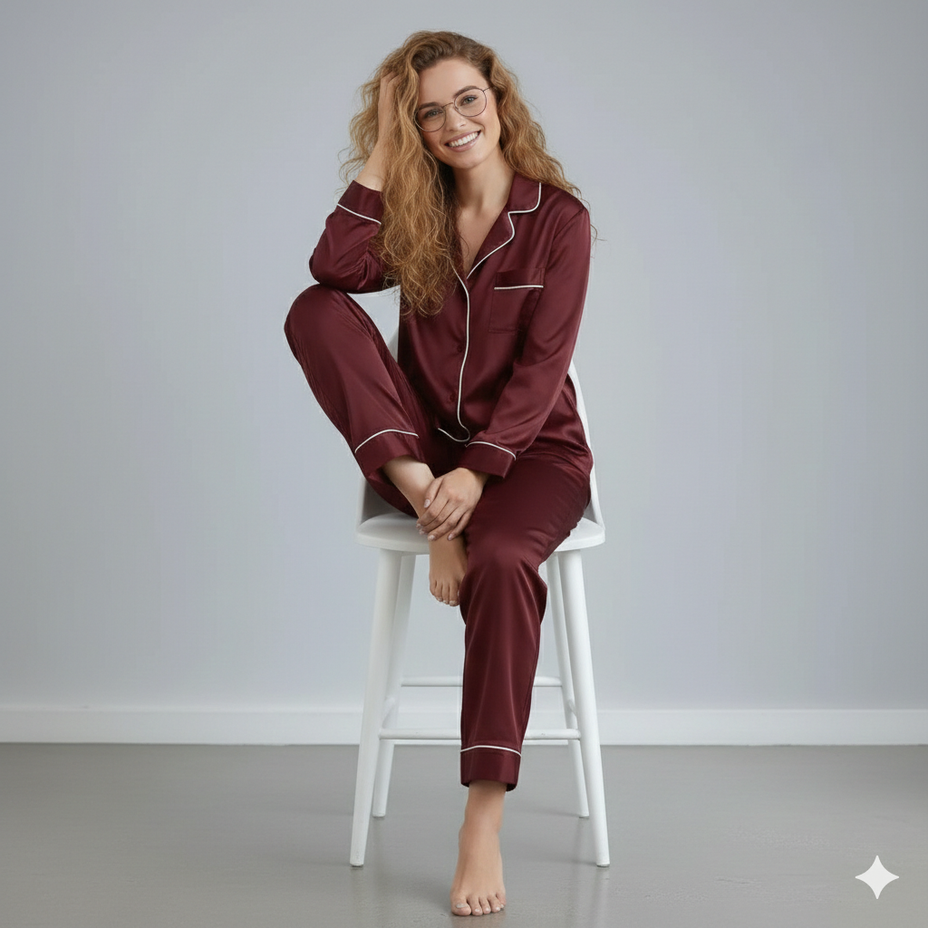SOMNIA-Timeless Comfort PJ Set - Ruby Nior