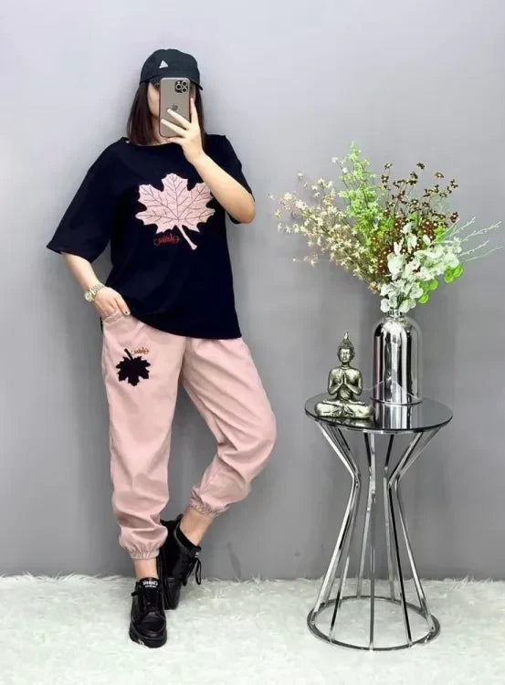 SOFT COTTON TRACKSUIT - LEAF