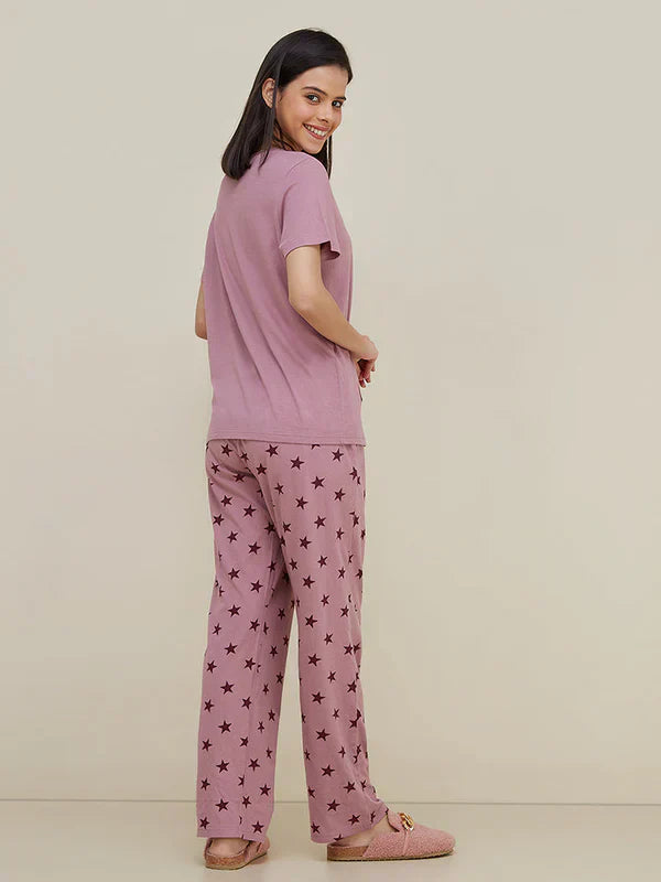 PINK LOVE SLEEP PRINTED NIGHT SUIT (Copy)