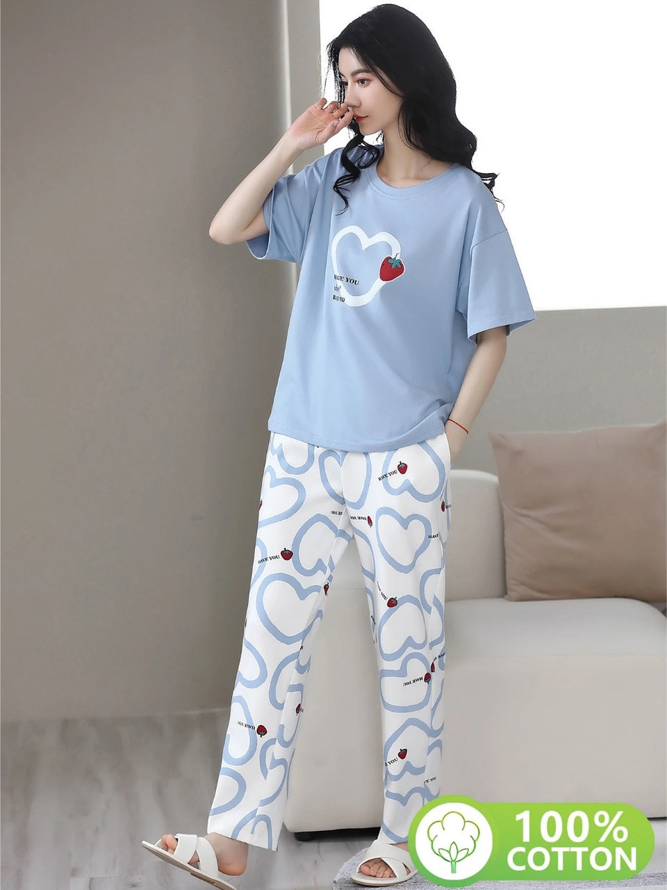 STRAWBERY HEART SKYBLUE - P11