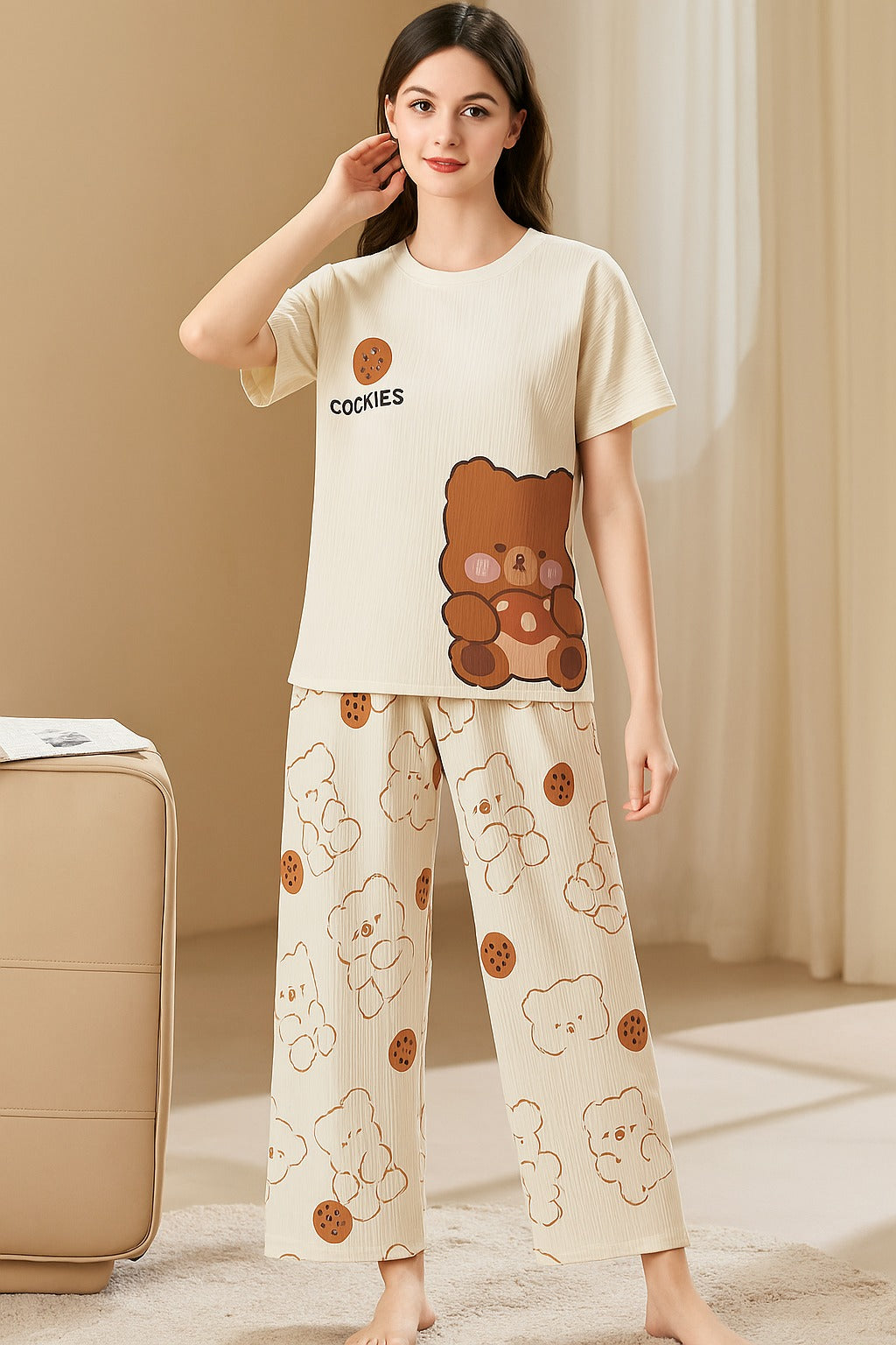 NEW BEAR COOKIES DESIGN NIGHT SUIT- P3