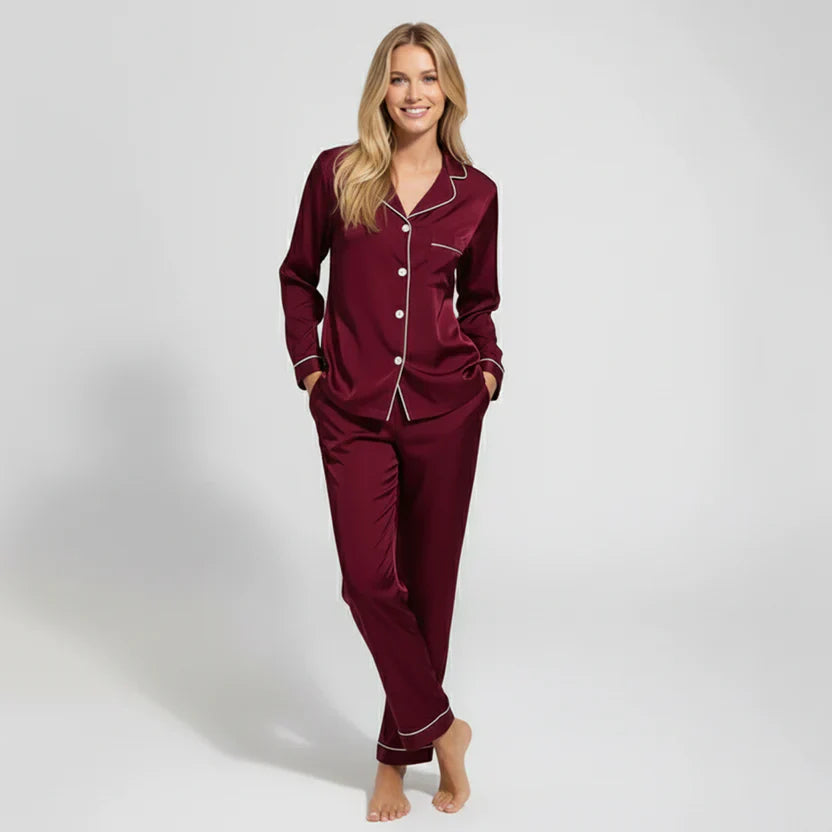SOMNIA-Timeless Comfort PJ Set - Ruby Nior