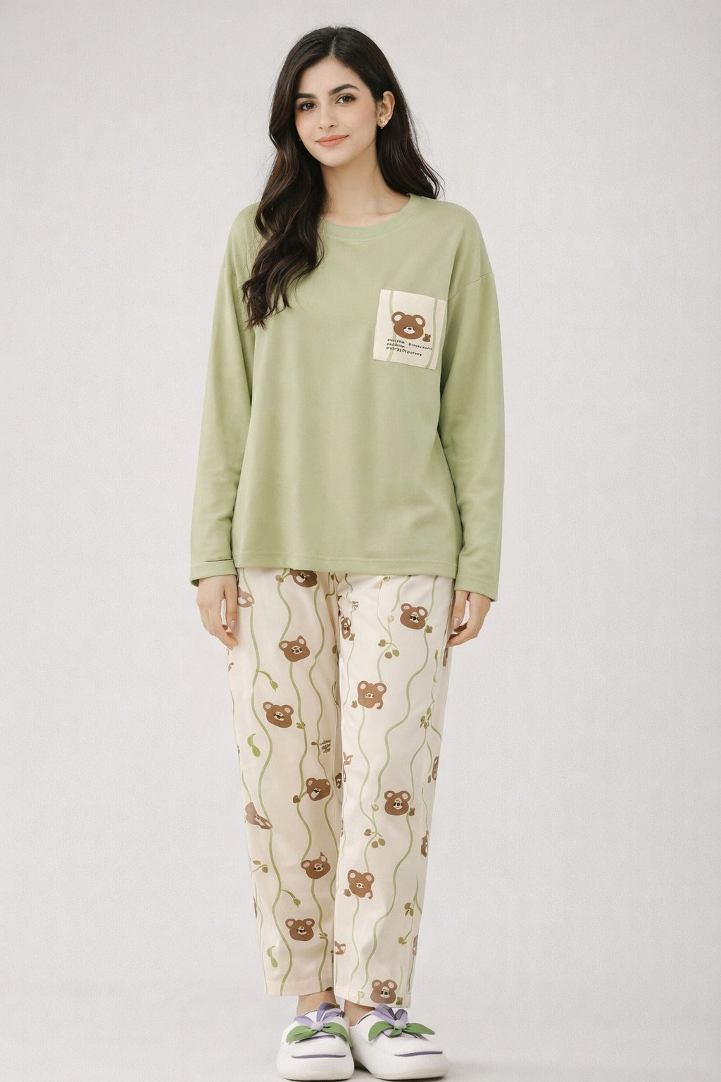 GREEN BEAR NIGHT SUIT
