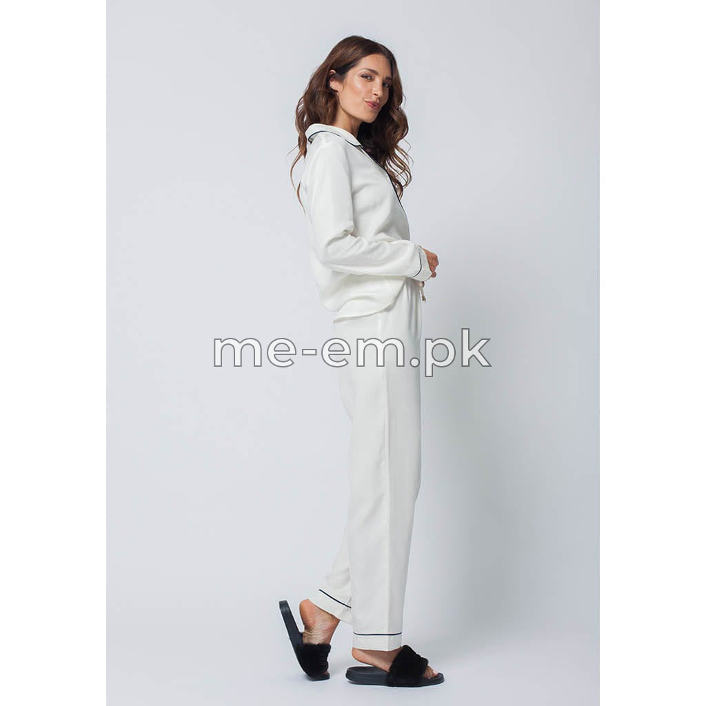 PLAIN SILK -  WHITE