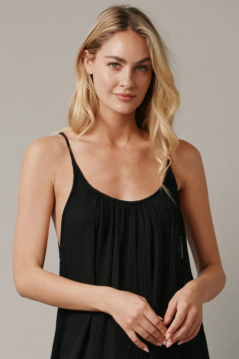 STUNNING BACKLESS MAXI DRESS - BLACK